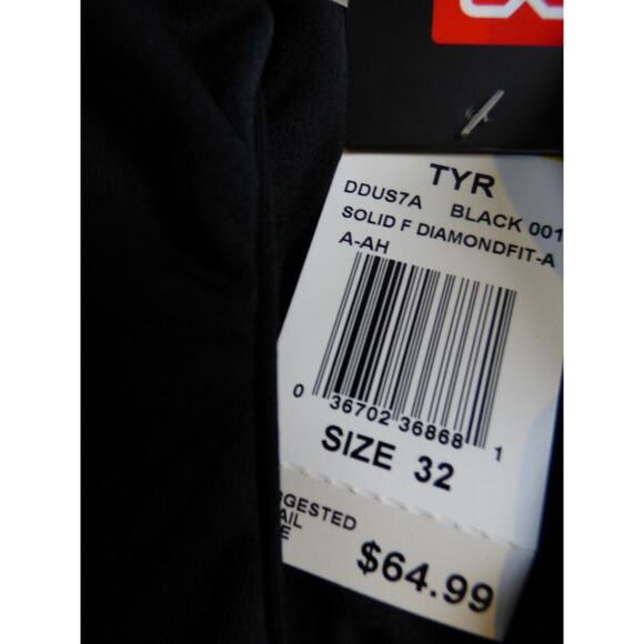 TYR Women's Durafast Diamondfit Black 1 Piece Swimsuit Size M 32 NEW - Picture 10 of 11